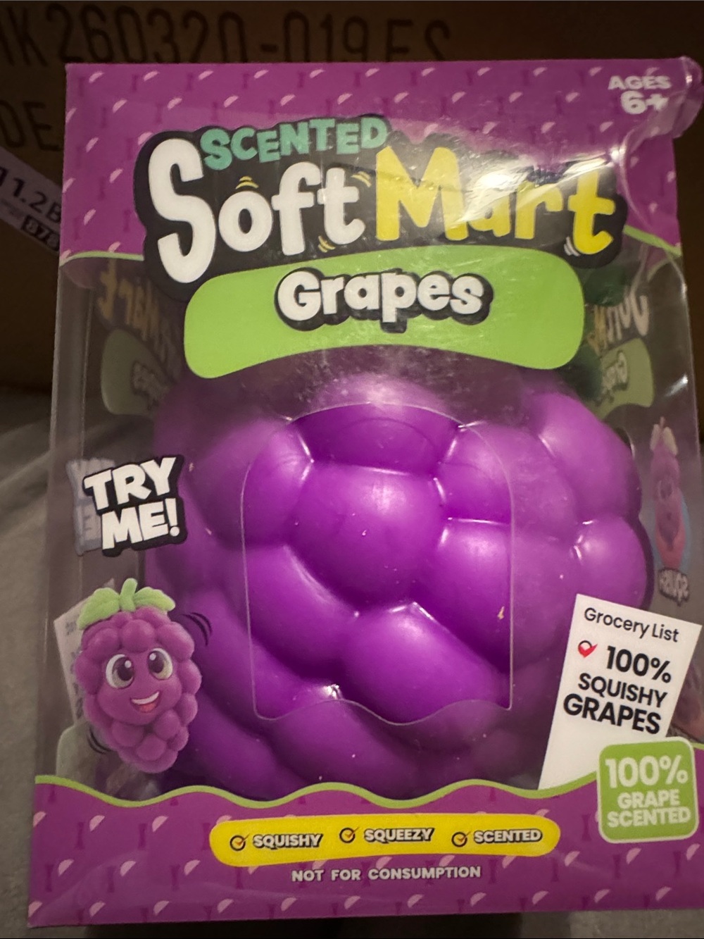 Scented Grapes Squishy Toy - Purple